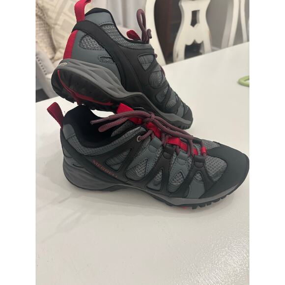 Merrell Siren Sport 2 Women’s Hiking Shoes  Turbulence Gray/Red, Size 7.5 - Picture 1 of 9